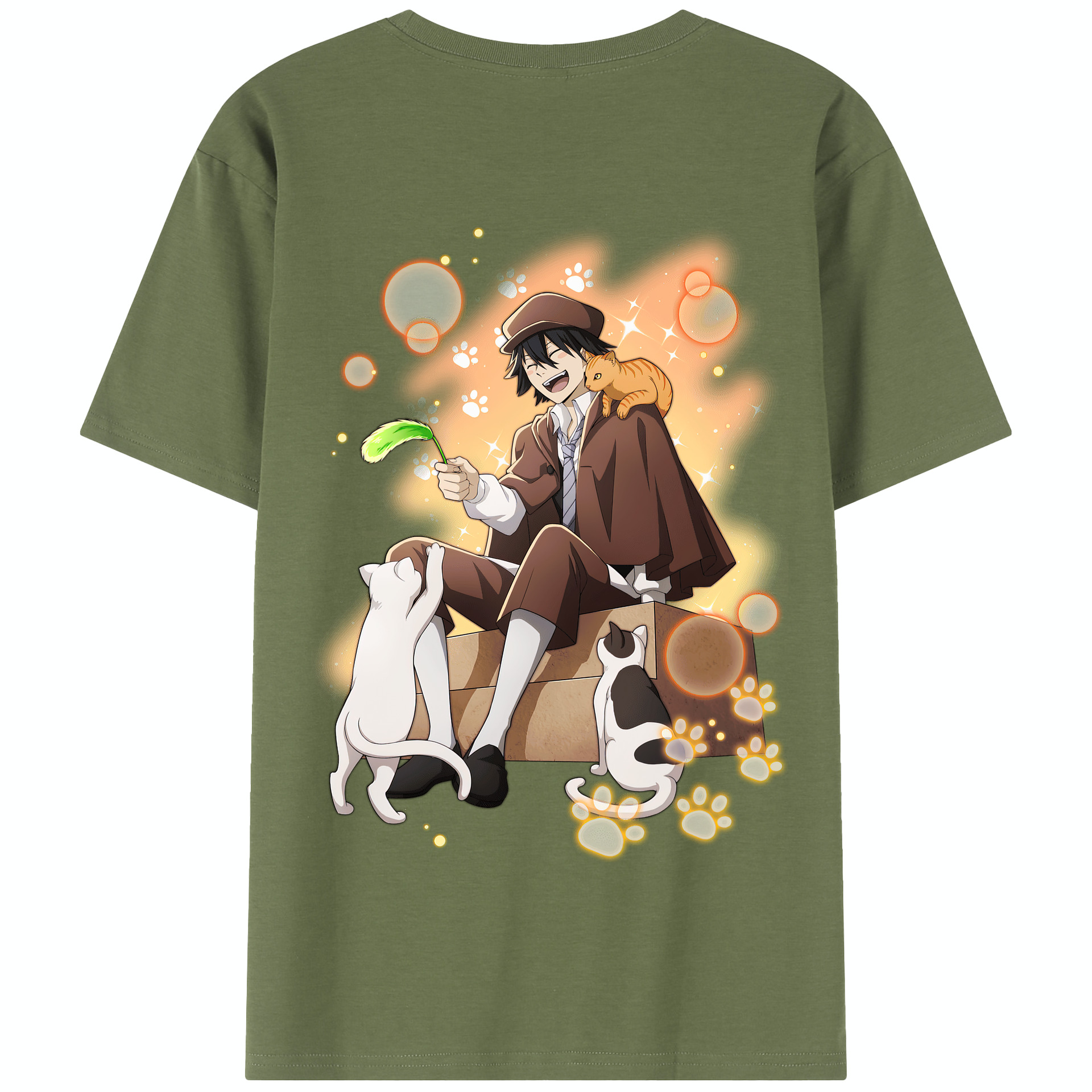 （画像用） 文豪ストレイドッグス Bungo Stray Dogs 綿100％半袖Tシャツ（背面プリント）